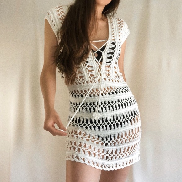 THE CROCHET COVER-UP — In Off white - Picture 5 of 9